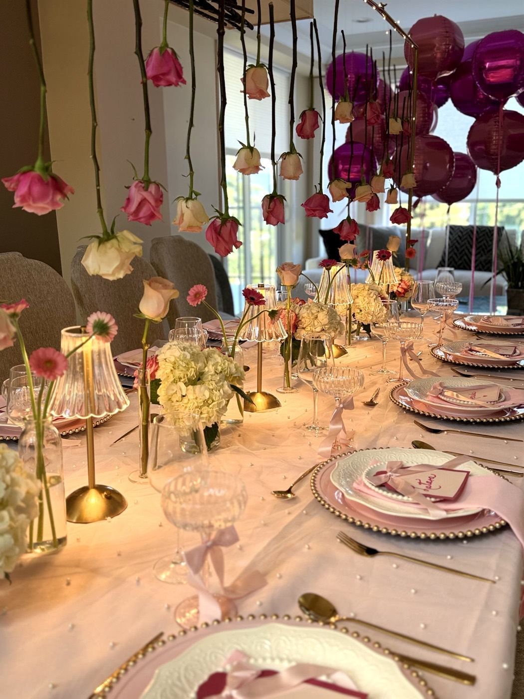 An Intimate Birthday Table tablescape detail 2