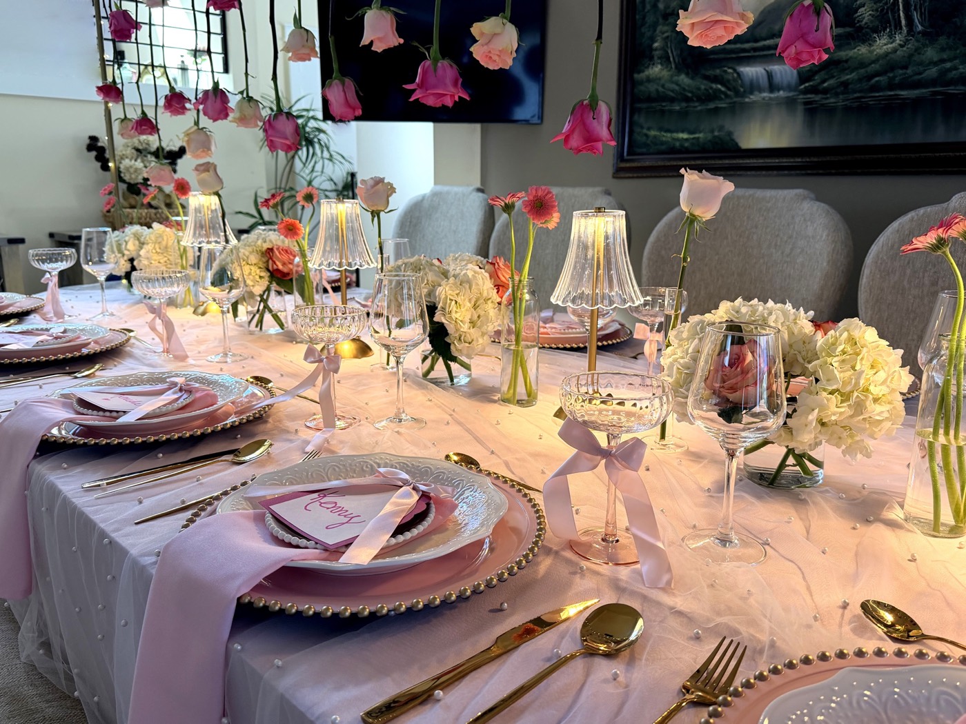 An Intimate Birthday Table tablescape detail 4