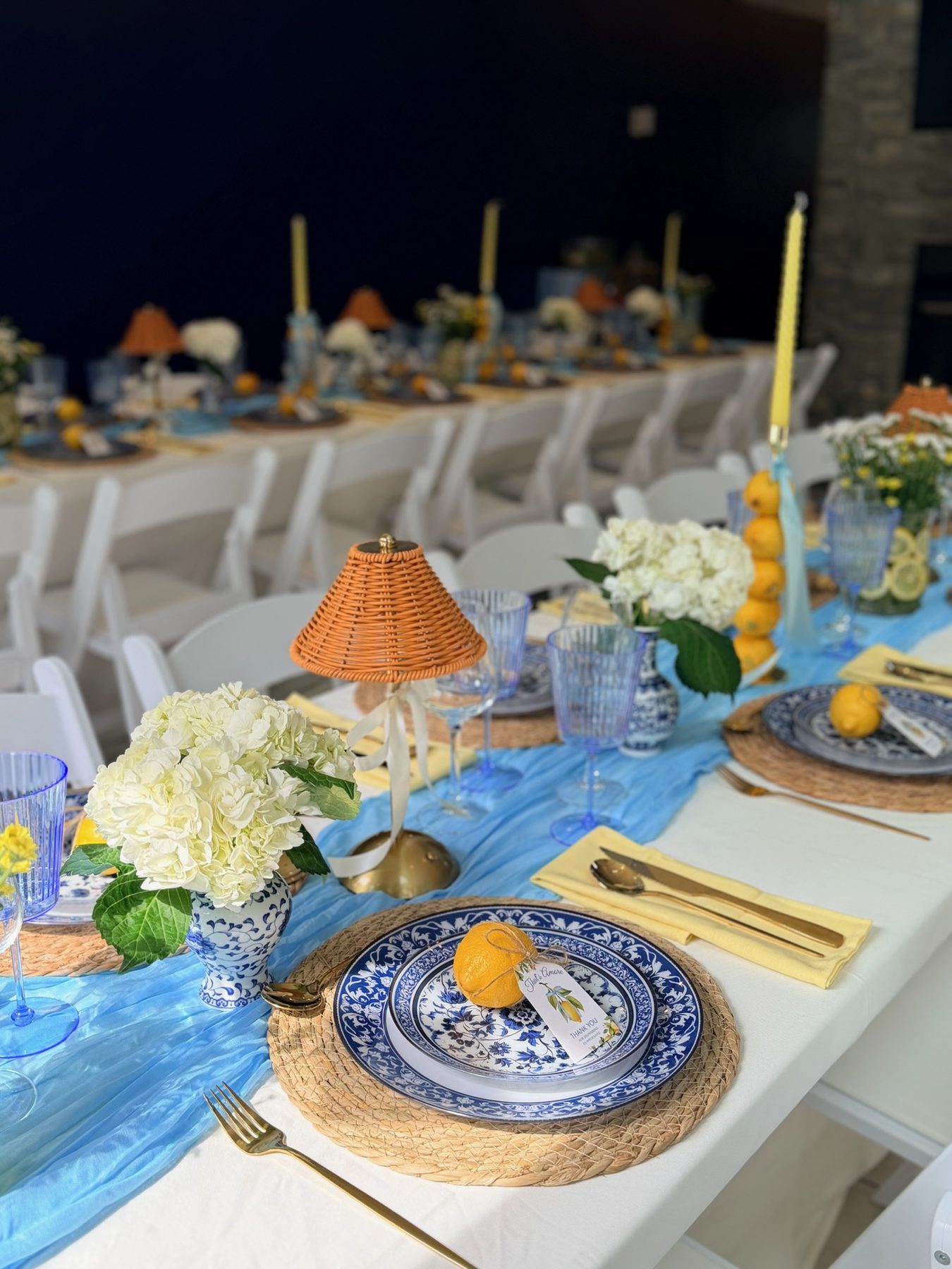 Amalfi Coast inspired celebration table
