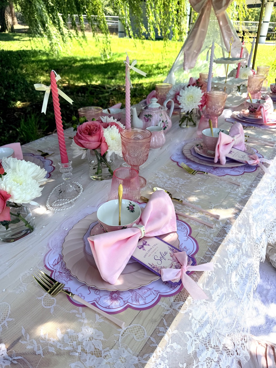 The Garden Tea Party tablescape detail 1