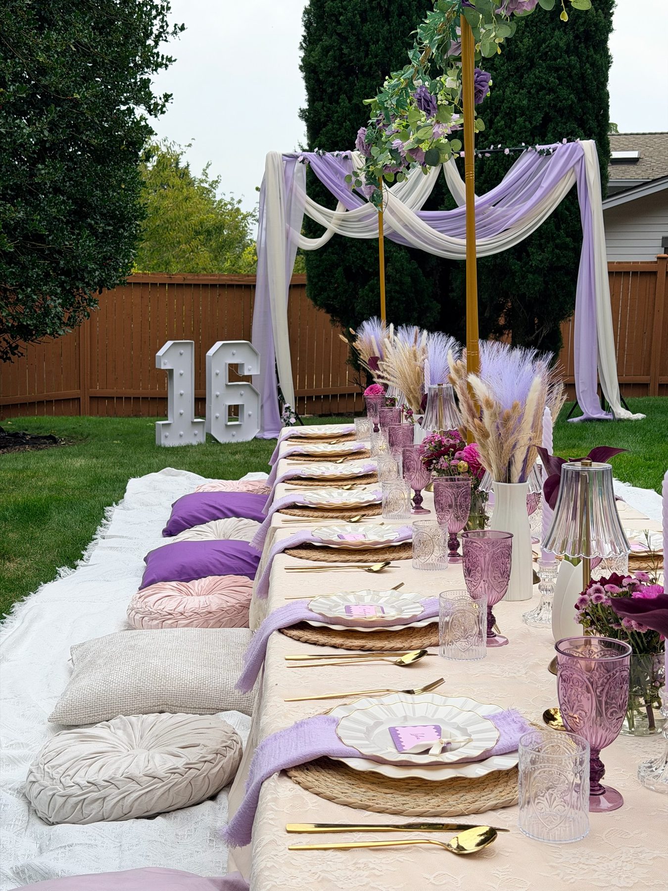 A Boho Sweet Sixteen celebration view 4